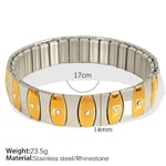 Gold & Silver / 1 Piece Simple Series Punk Patchwork Stainless Steel  Gold Color Women's Chain Bracelets Picture7